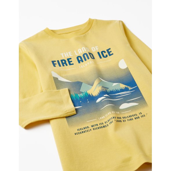 Μπλούζα "Fire and ice" κίτρινη