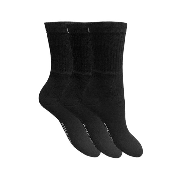 Σετ 3 ζευγάρια αθλητικές κάλτσες Walk μαύρες