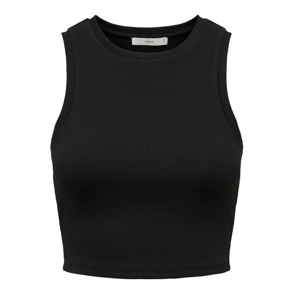 Μπλούζα crop top γυναικεία "Vilma" μαύρη