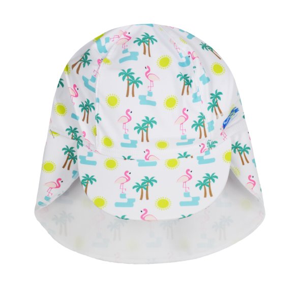 Καπέλο αντιηλιακό "Flamingos vibe" λευκό