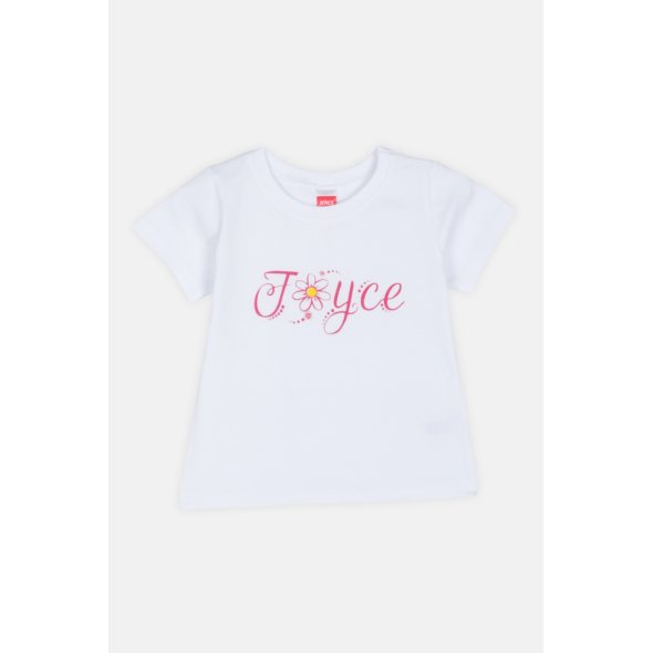 Σετ 2 μπλούζες κοντομάνικες κορίτσι "Joyce" φούξια-λευκό