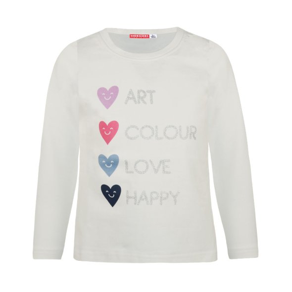 Μπλούζα "Art Colour Love Happy" εκρού