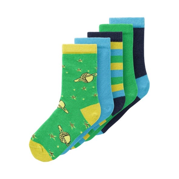Σετ 5 ζευγάρια κάλτσες "Galaxy" πράσινο