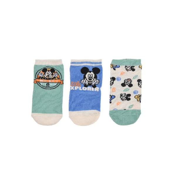 Σετ 3 ζευγάρια κάλτσες "Mickey Mouse" μέντα