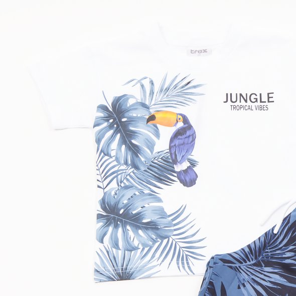Σετ βερμούδα "Jungle" λευκό