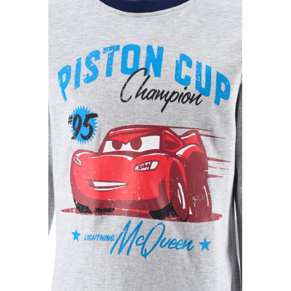 Πυτζάμα Mcqueen "Piston cup" γκρι μελανζέ
