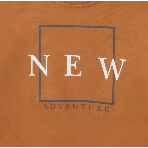 Μπλούζα φούτερ "New adventure" πορτοκαλί