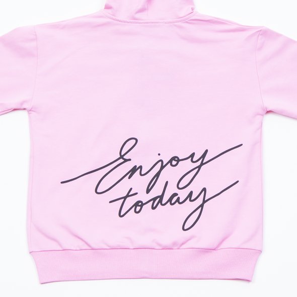 Ζακέτα εποχιακή "Enjoy today" ροζ