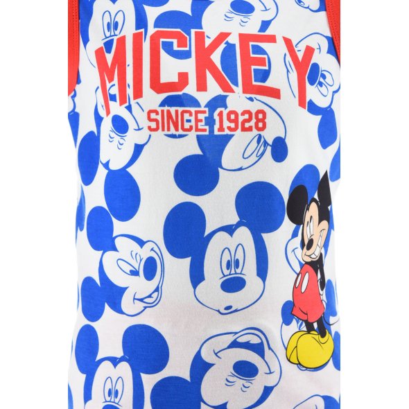 Σετ σορτς μακό αγόρι "Mickey since 1928" λευκό-κόκκινο