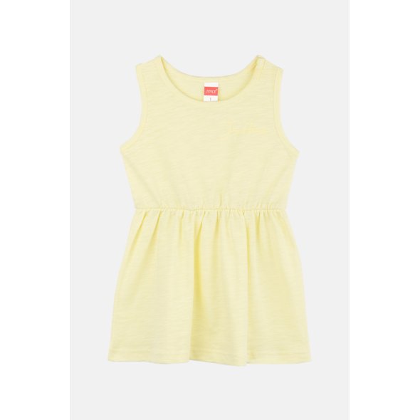 Σετ 2 φορέματα αμάνικα κορίτσι "Peace" φούξια-κίτρινο
