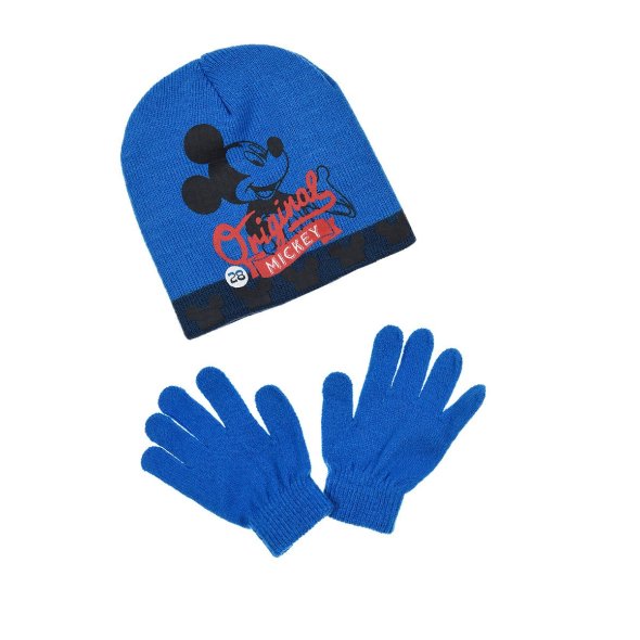Σετ σκούφος και γάντια "Mickey original" μπλε