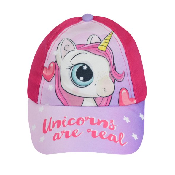 Καπέλο "Unicorns are real" φούξια