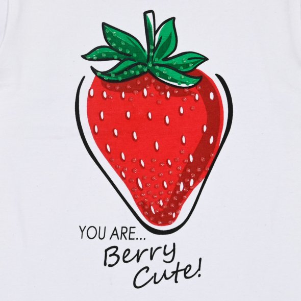 Σετ κάπρι βρεφικό κορίτσι "You are berry cute" λευκό