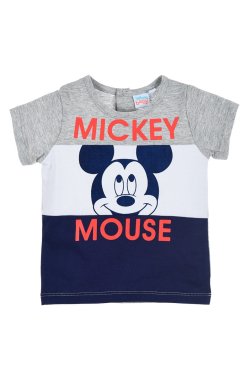 Μπλούζα κοντομάνικη "Mickey" γκρι μελανζέ