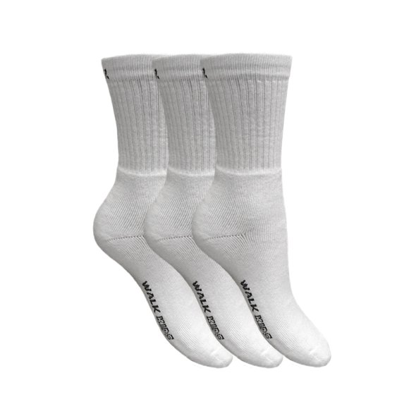 Σετ 3 ζευγάρια αθλητικές κάλτσες Walk λευκές