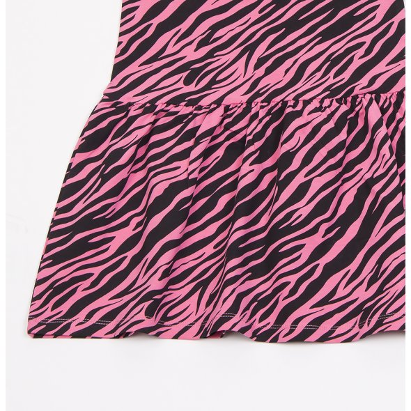 Φόρεμα & κορδέλα μαλλιών κορίτσι "Zebra" ροζ