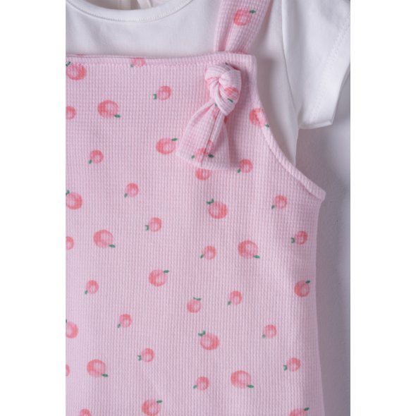 Σαλοπέτα με μπλούζα βρεφικό κορίτσι "Peach" ροζ