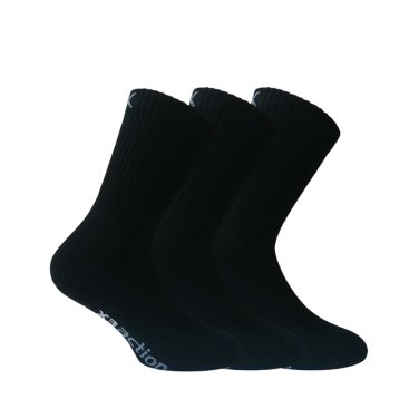 Σετ 3 ζευγάρια αθλητικές βαμβακερές κάλτσες "Walk" μαύρες