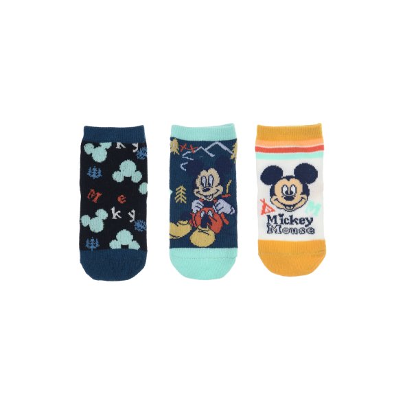Σετ 3 ζευγάρια κάλτσες "Mickey Mouse" μπλε