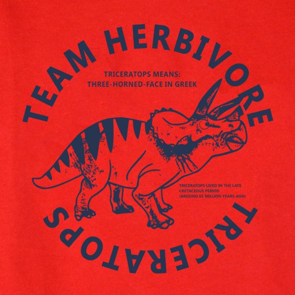 Σετ φόρμας αγόρι "Team herbivore" κόκκινο