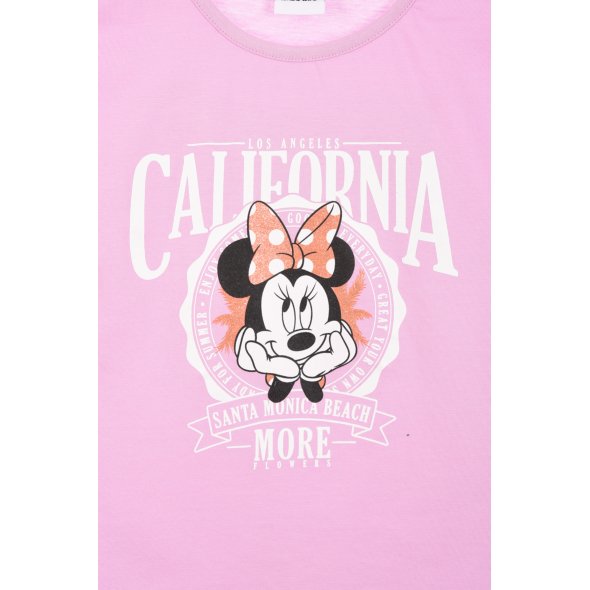 Μπλούζα κοντομάνικη κορίτσι "California minnie" ροζ