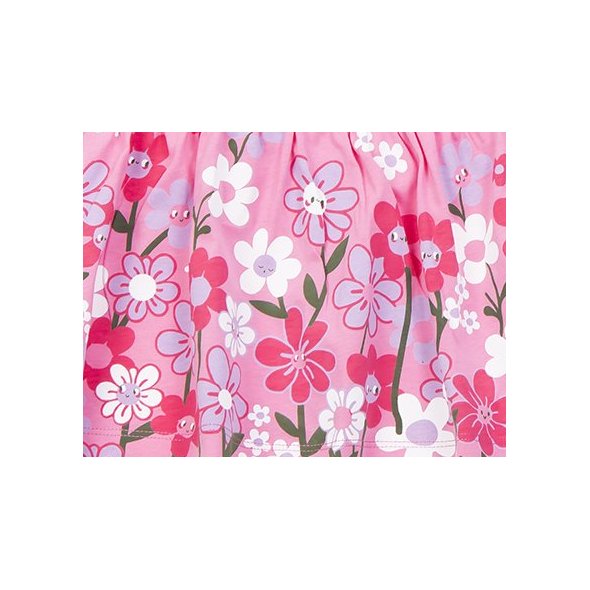 Φόρεμα μακό "Sunny flowers" ροζ