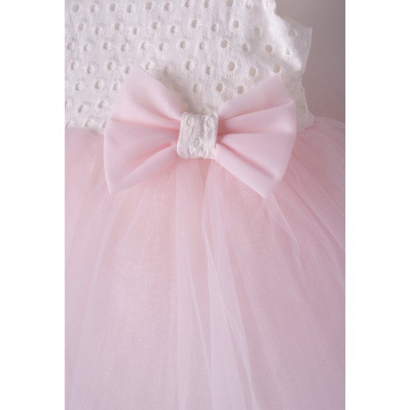 Φόρεμα & κορδέλα μαλλιών βρεφικό κορίτσι "Pink bow" ροζ