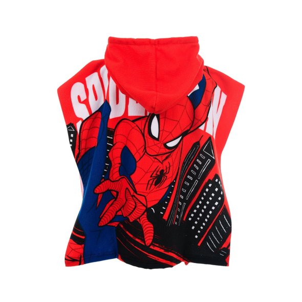Πετσέτα θαλάσσης poncho κορίτσι "Spiderman" κόκκινο (55Χ110)