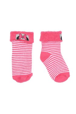 Σετ 2 ζευγάρια κάλτσες πετσετέ "Minnie Mouse" φούξια