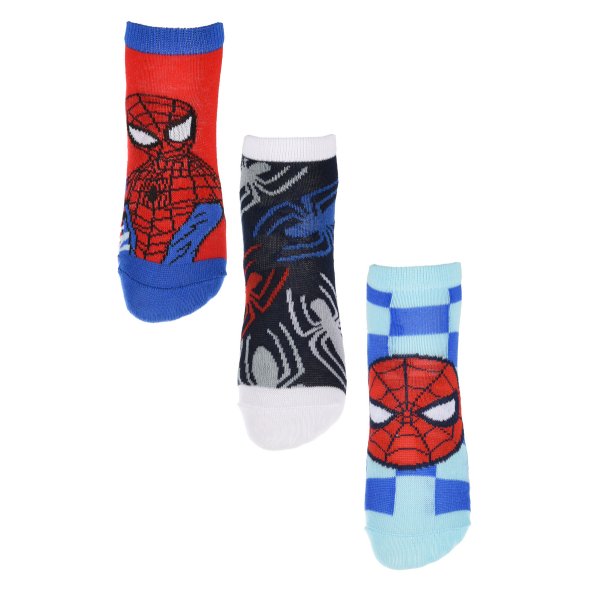 Σετ 3 ζευγάρια κάλτσες κοντές "Spider-man" γαλάζιο