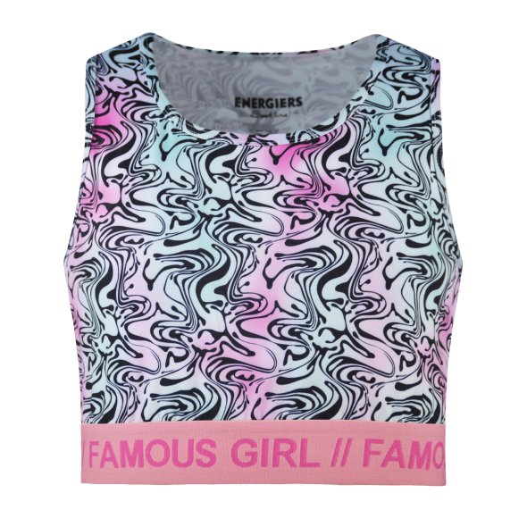 Αθλητικό top "Famous Girl" ροζ