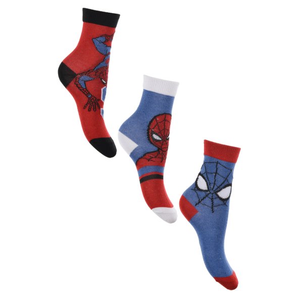 Σετ 3 ζευγάρια κάλτσες "Spider-Man" κόκκινο-ραφ